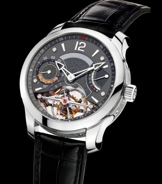 Replica Greubel Forsey Watch Double Tourbillon 30 Edition Historique Platinum Anthracite gold dial Men